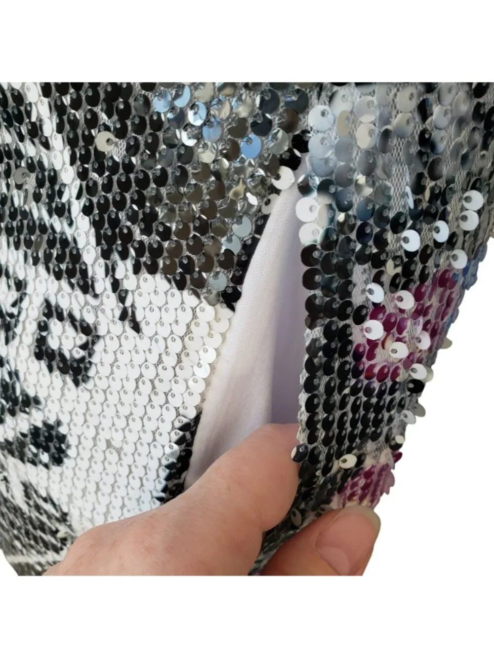 Kimberly Goldson $698 Dress Sequin Black White Brooklyn Graffiti Print Maxi - Picture 12 of 16